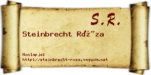 Steinbrecht Róza névjegykártya