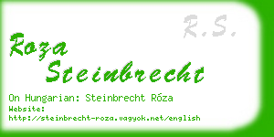 roza steinbrecht business card